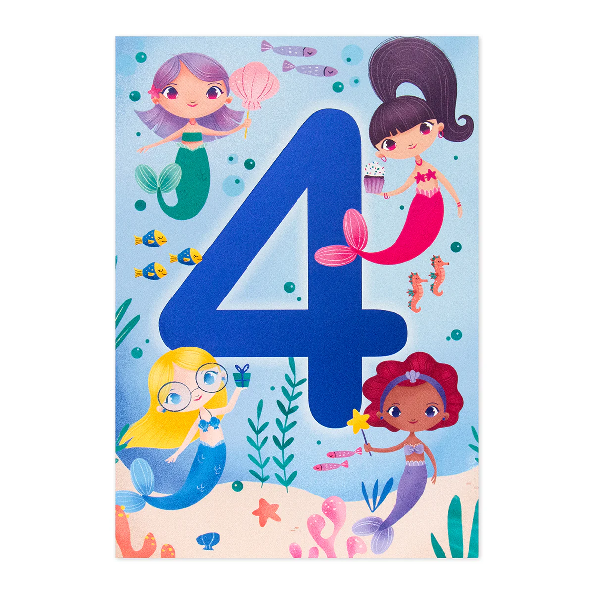 Connections from Hallmark 4th Birthday Card - Mermaids In The Sea