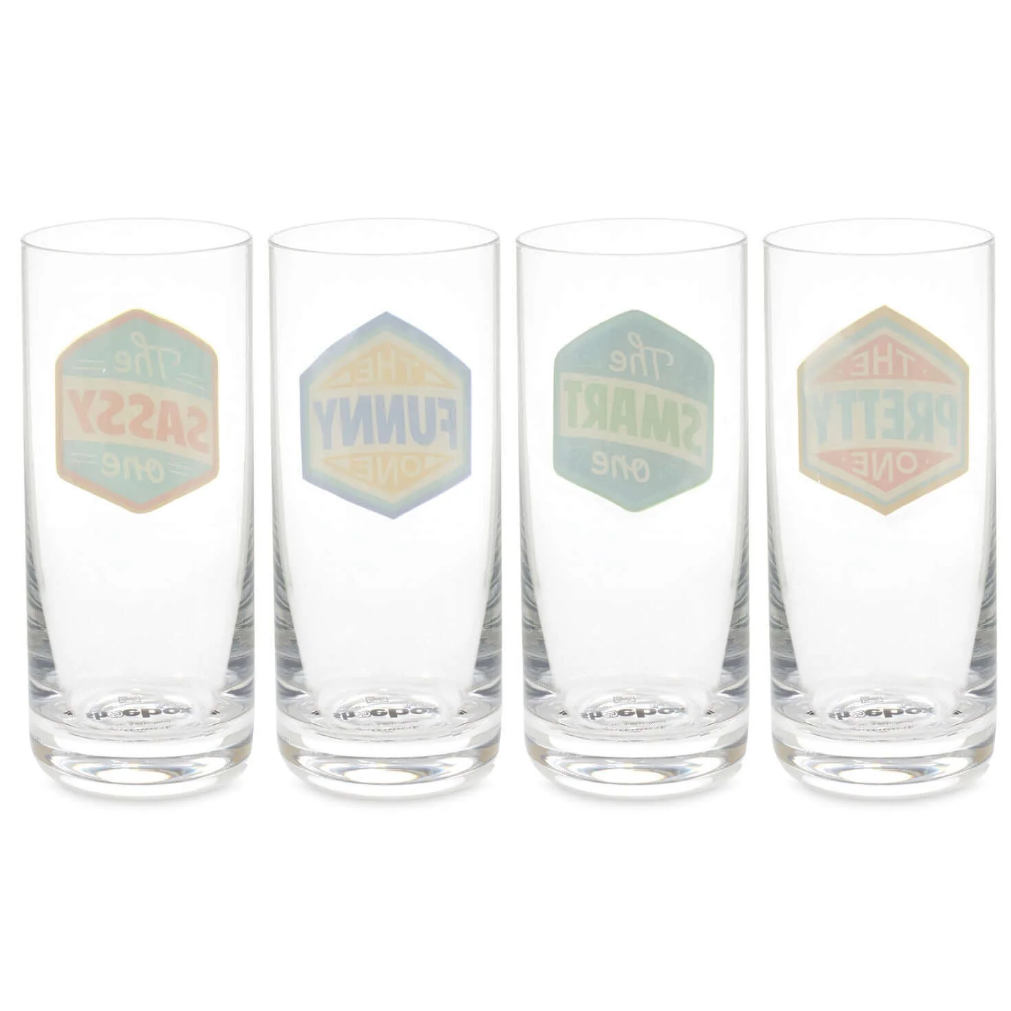 Badges of Honor Funny Drinking Glasses, Set of 4 - Image 3