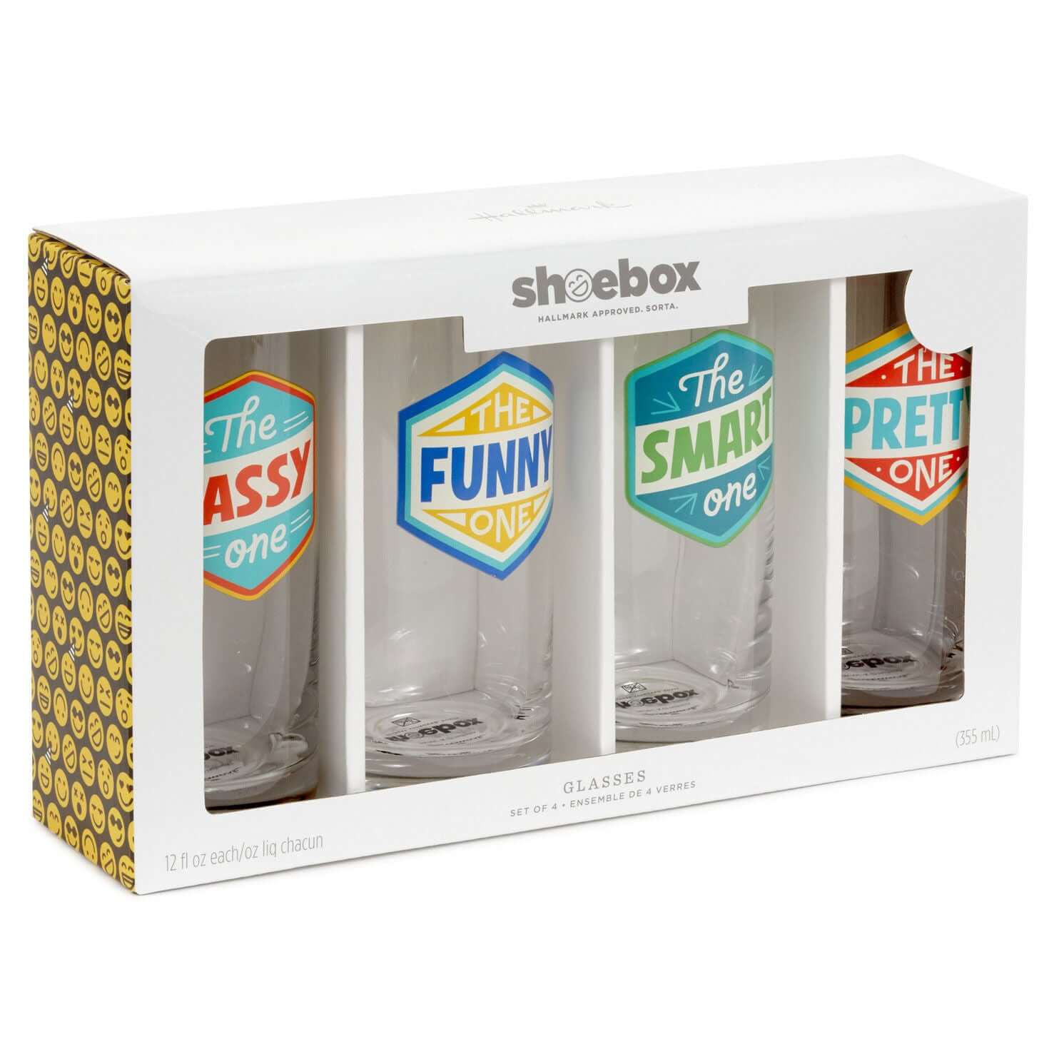 Badges of Honor Funny Drinking Glasses, Set of 4 - Image 4