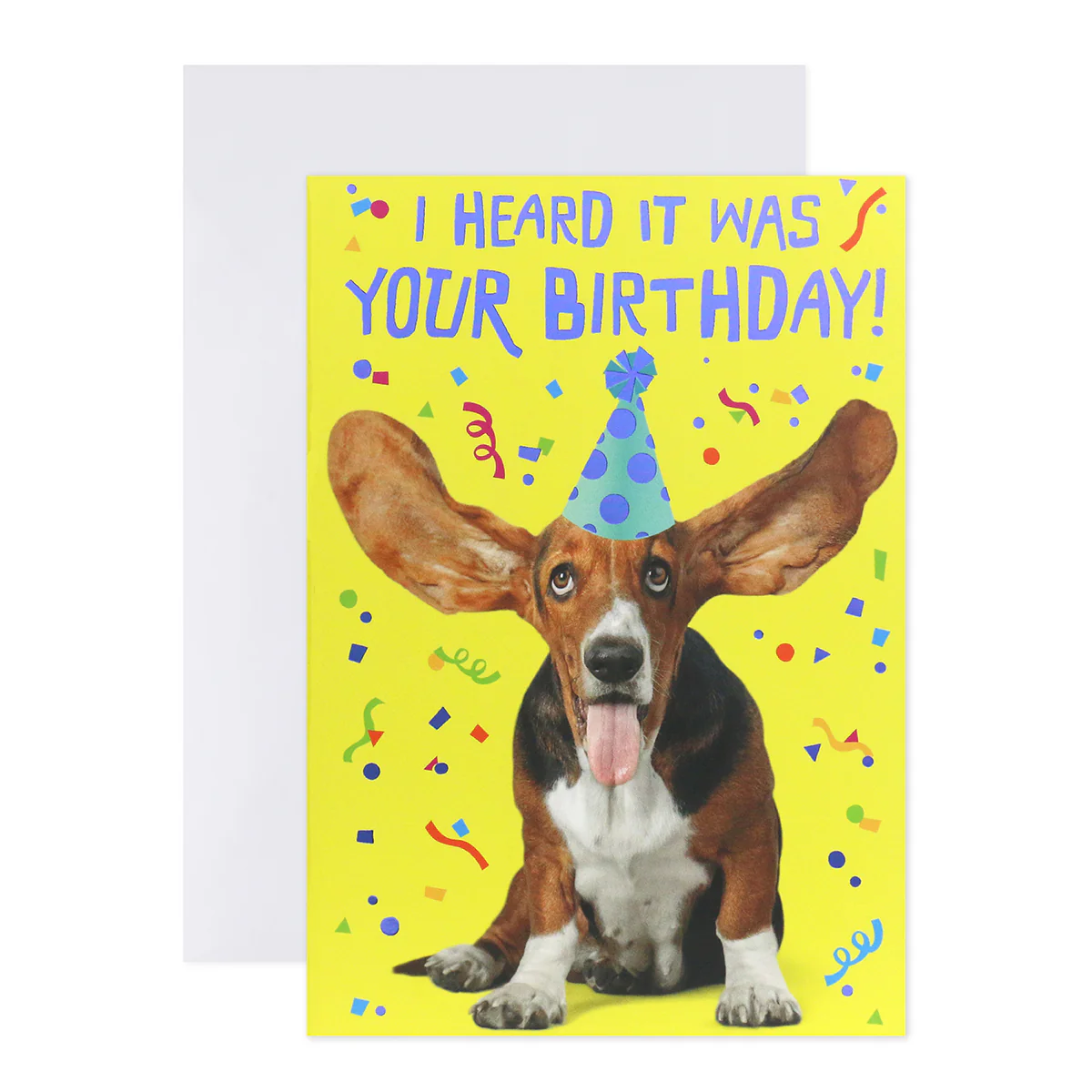 Connections from Hallmark Birthday Card - Basset Hound Party Hat - Image 3