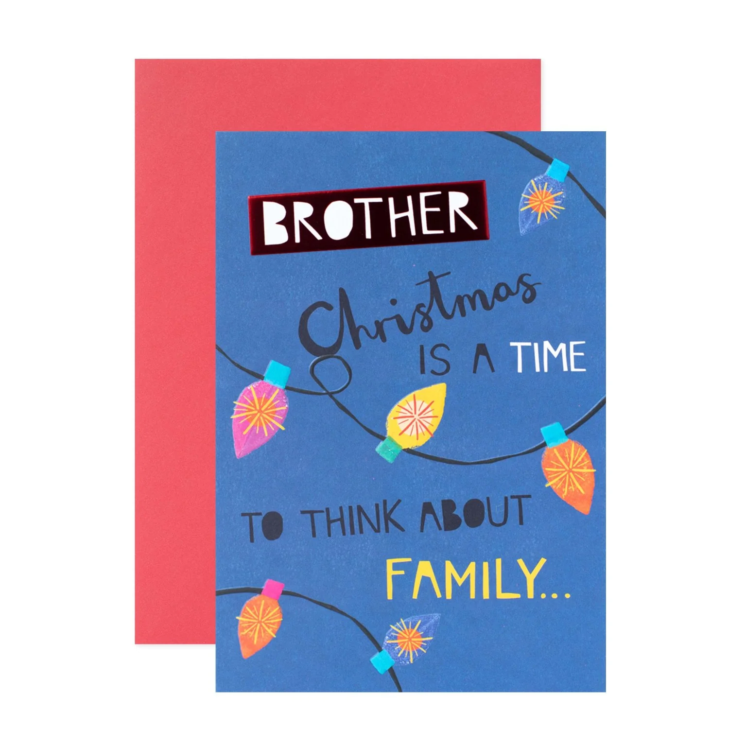 Hallmark Christmas Card For Brother - Festive Lights - Image 3