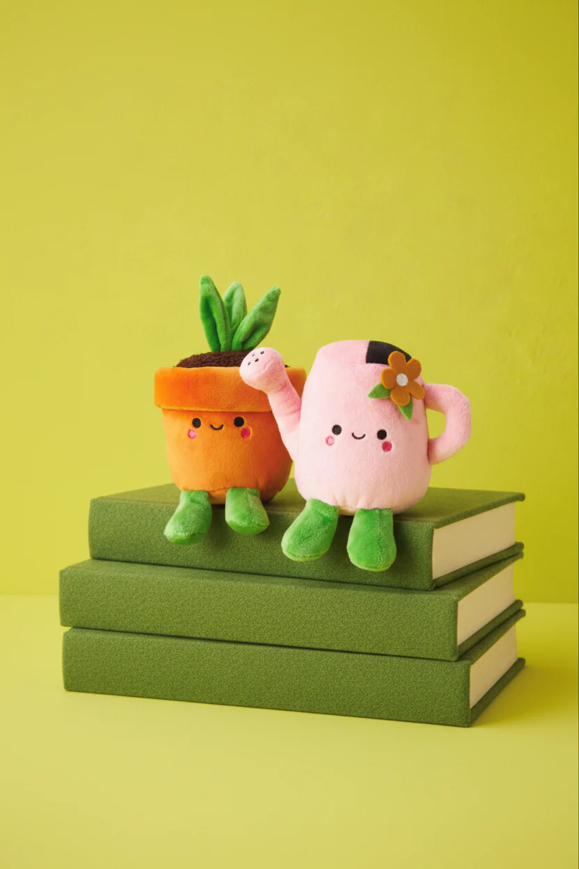 Better Together Watering Can and Plant Magnetic Plush Pair, 4.5" - Image 5