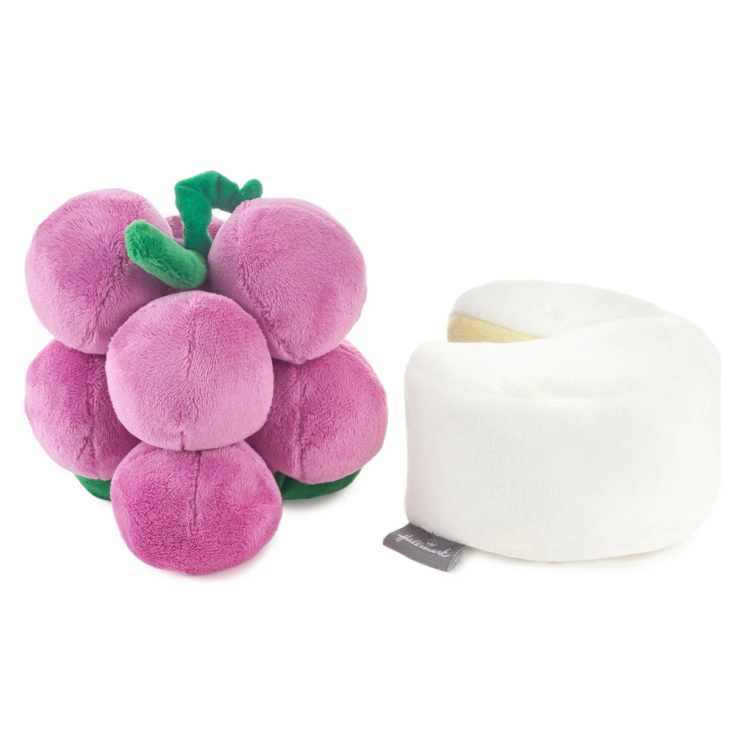 Hallmark Better Together Grapes & Brie, Magnetic Plush Pair - Image 6