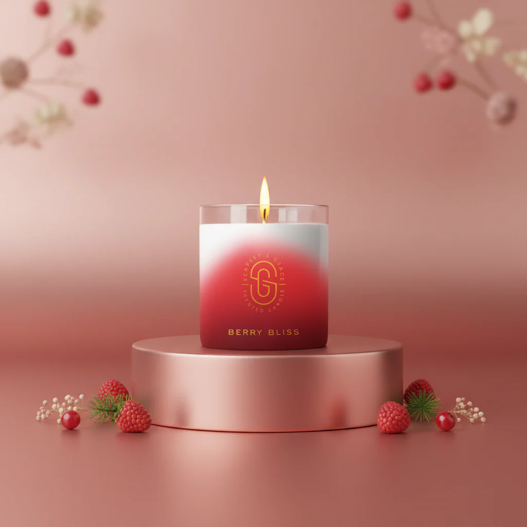 Christmas Candle Berry Bliss – 120g (Limited Edition) - Image 2