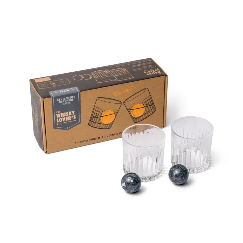 Cocktail Tumbler & Whiskey Stones Set - Image 3
