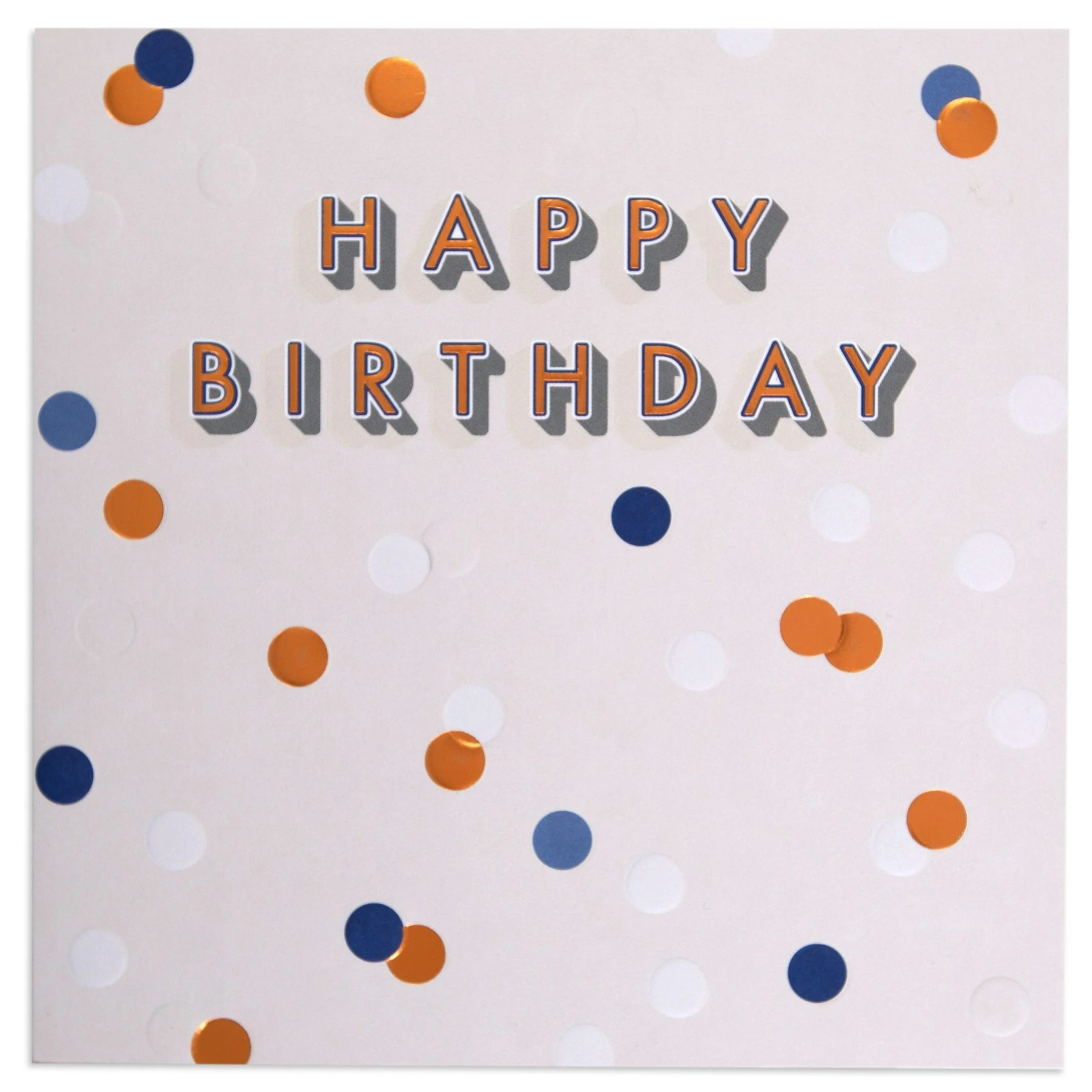 Confetti Dot Contemporary Blank Birthday Card