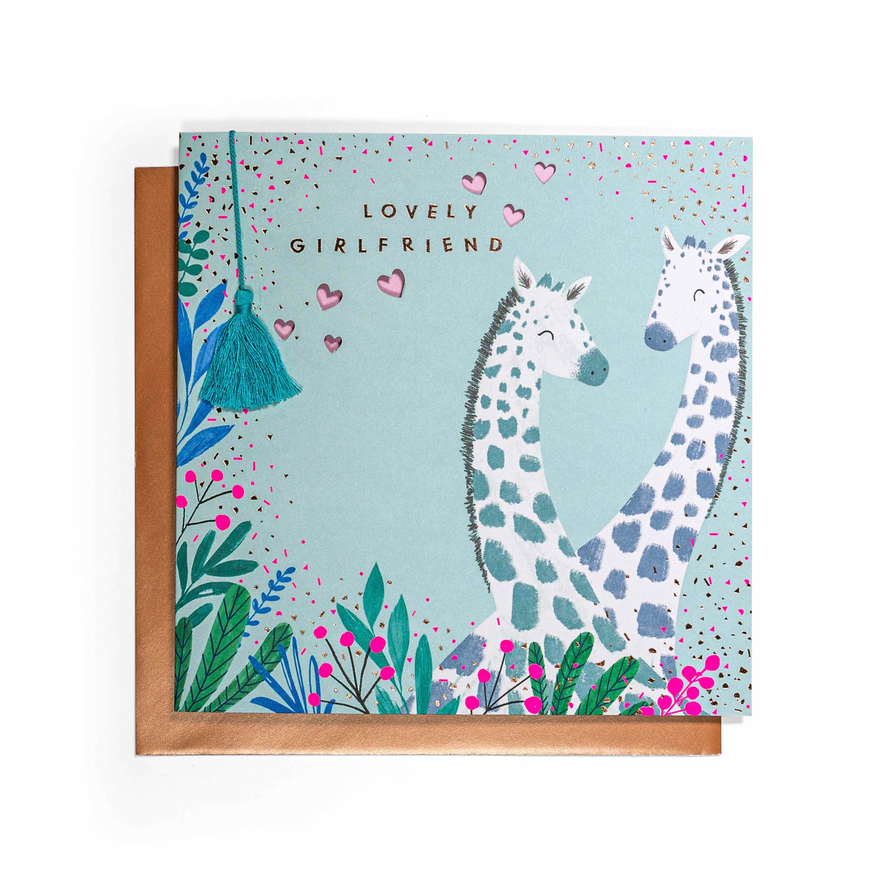 Cute Giraffe Birthday Card for Girlfriend - Image 3