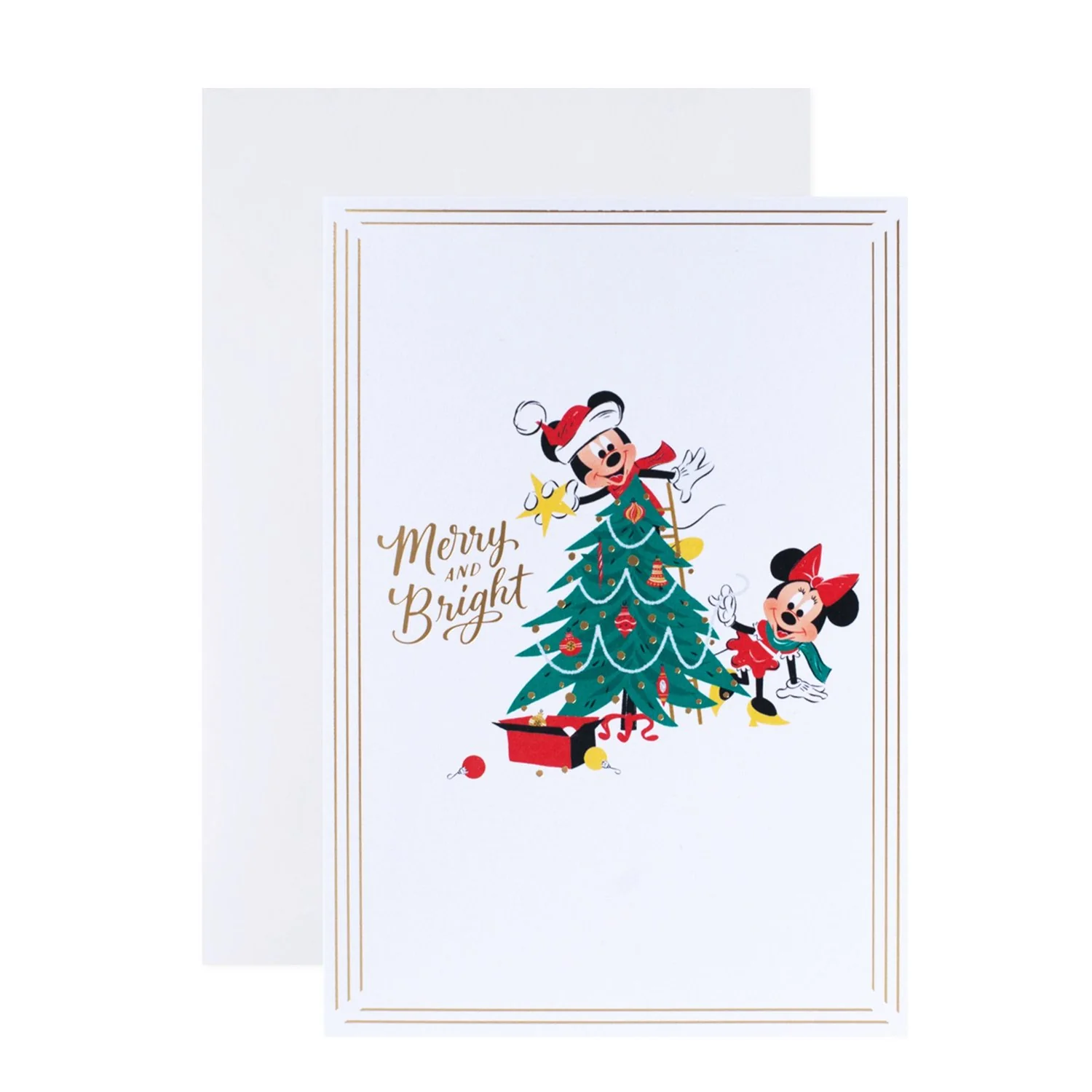 Hallmark x Disney 10 Pack Boxed Charity Christmas Cards - Mickey Mouse & Minnie Mouse - Image 2