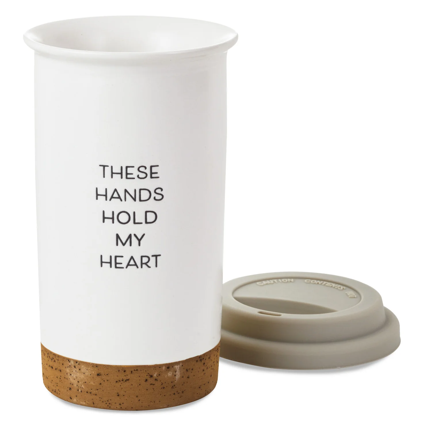 These Hands Hold My Heart Ceramic Travel Mug, 12.5 oz. - Image 5