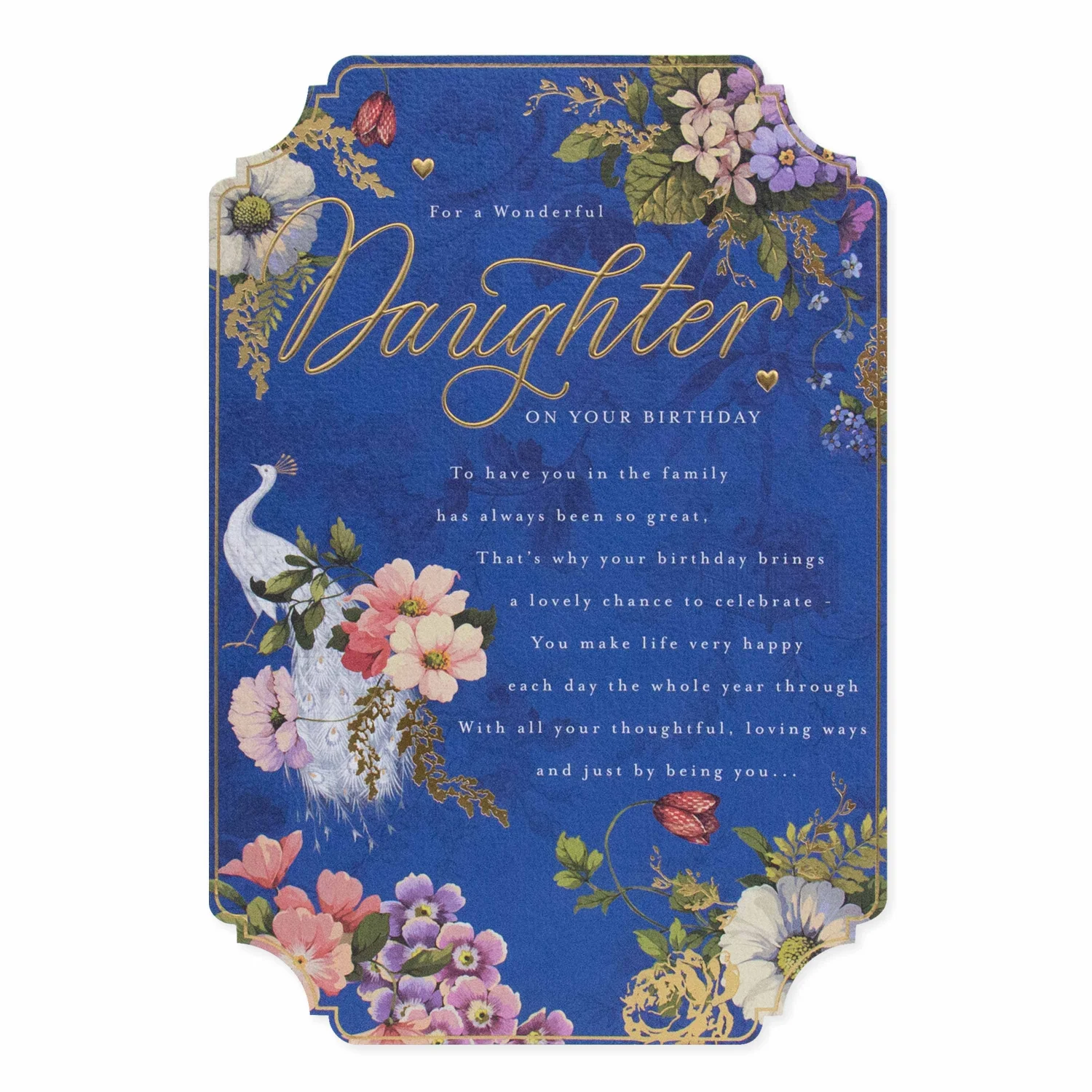 Celebrate your wonderful daughter with this stunning card from Hallmark