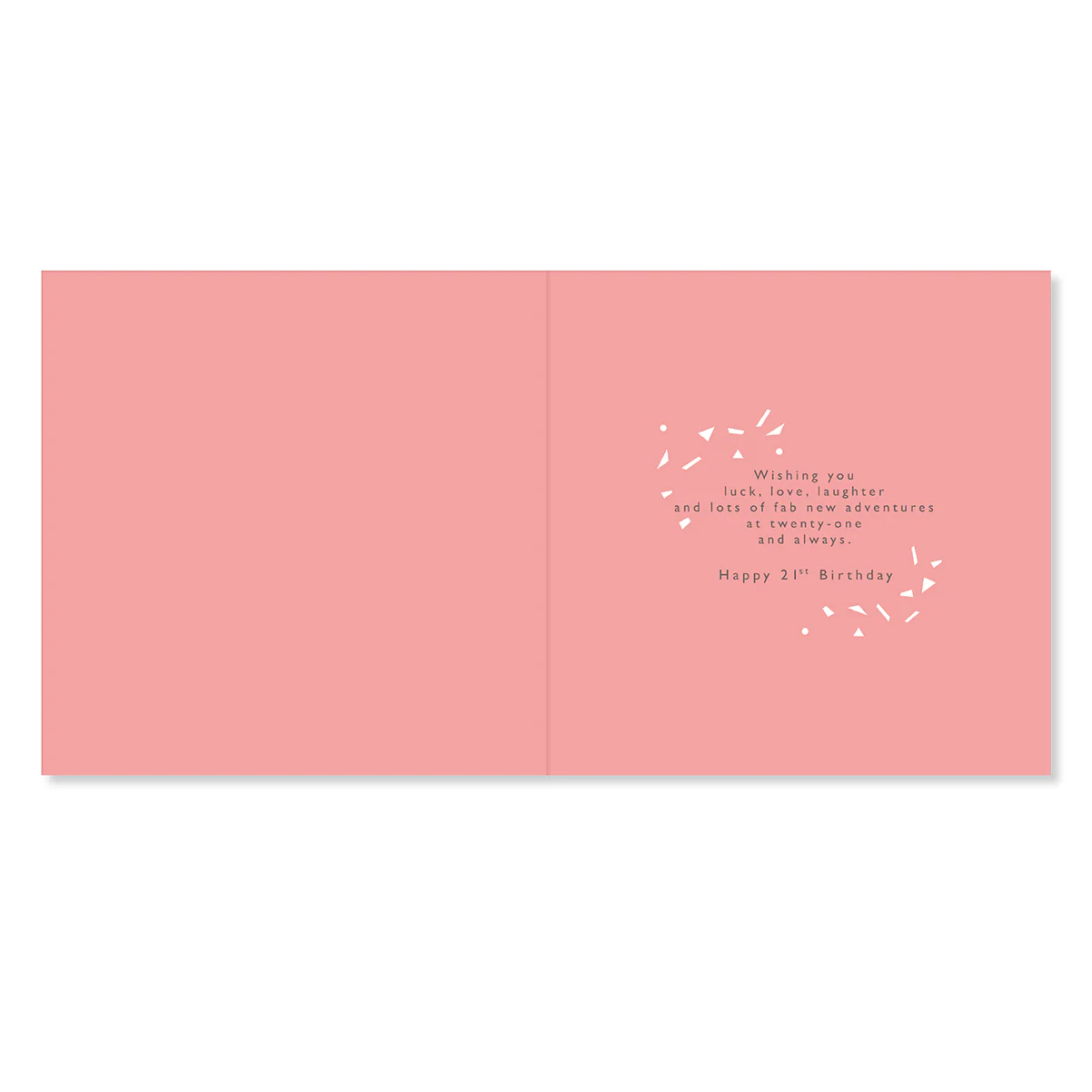 Hallmark 21st Birthday Card - Love, Luck & Laughter - Image 2
