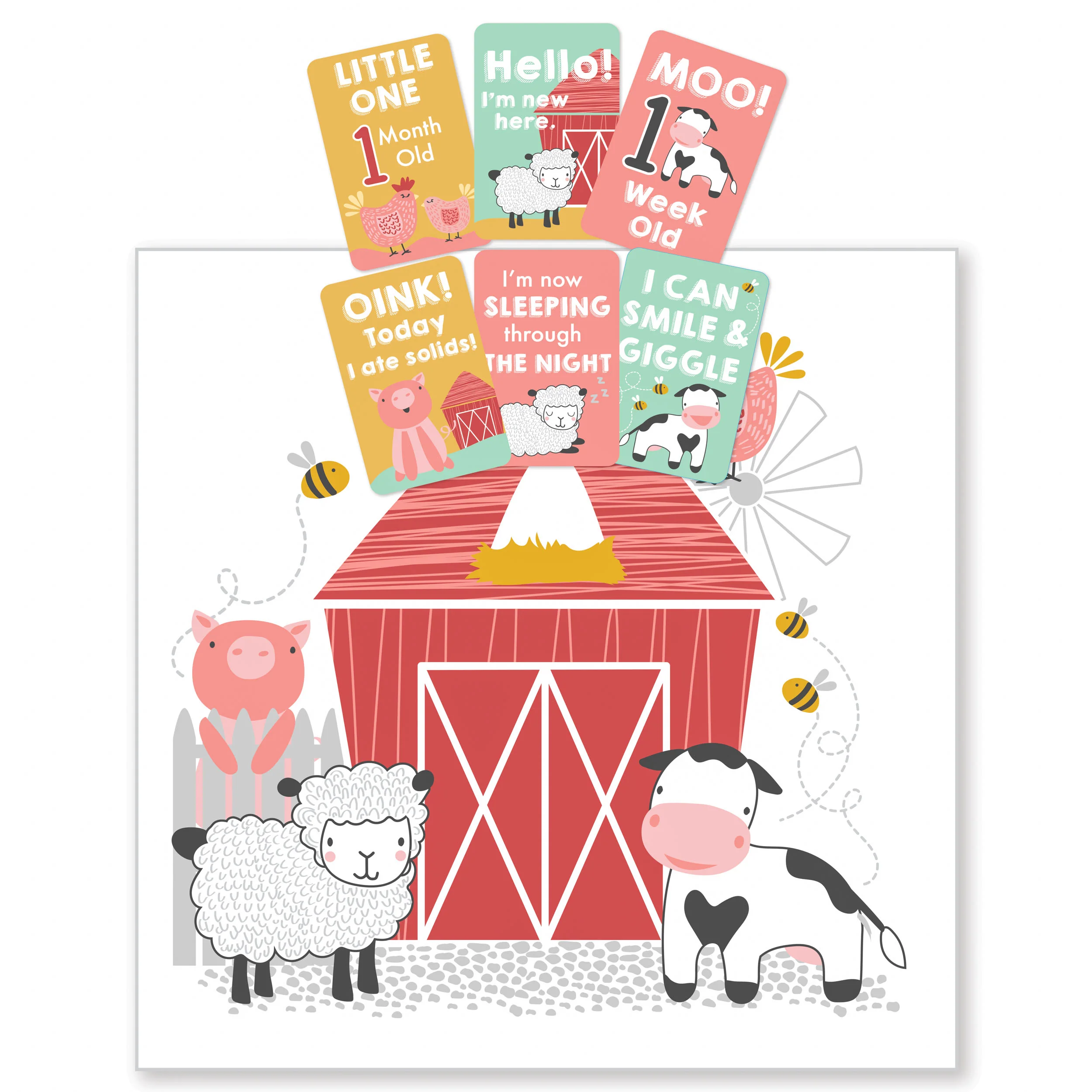 Farm Animals Milestone Muslin Set - Image 3