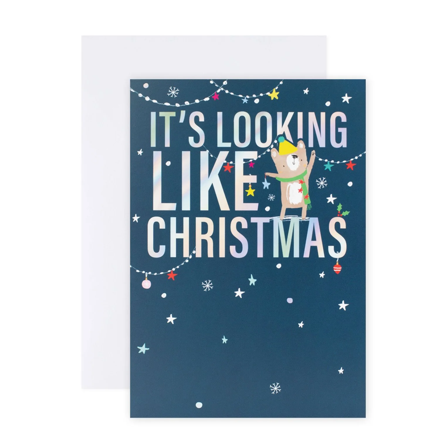 Creative Publishing by Hallmark Christmas Card - Festive Bear - Image 3