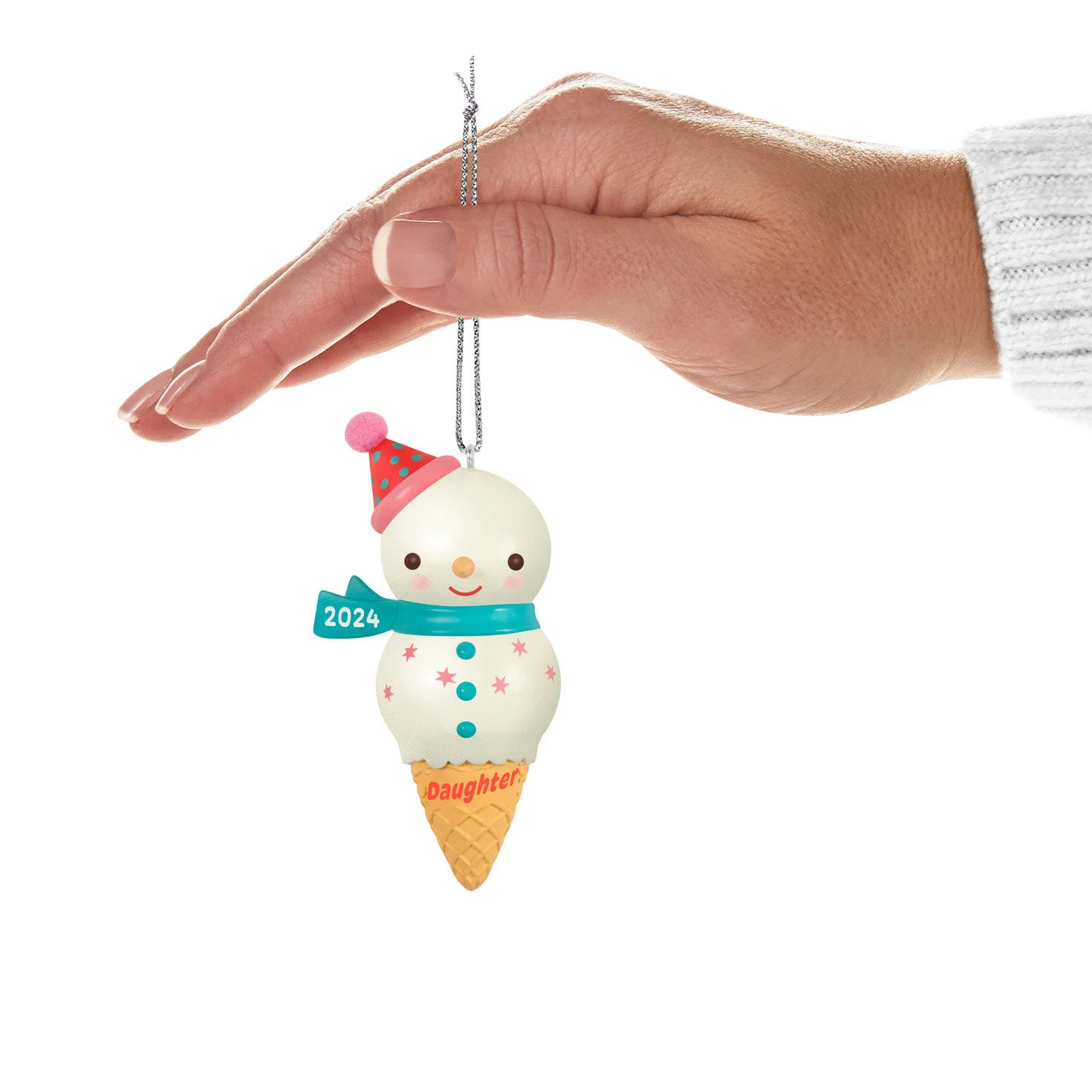 Daughter Snowman Ice Cream Cone — Hallmark Keepsake Christmas Ornament loop - Image 3