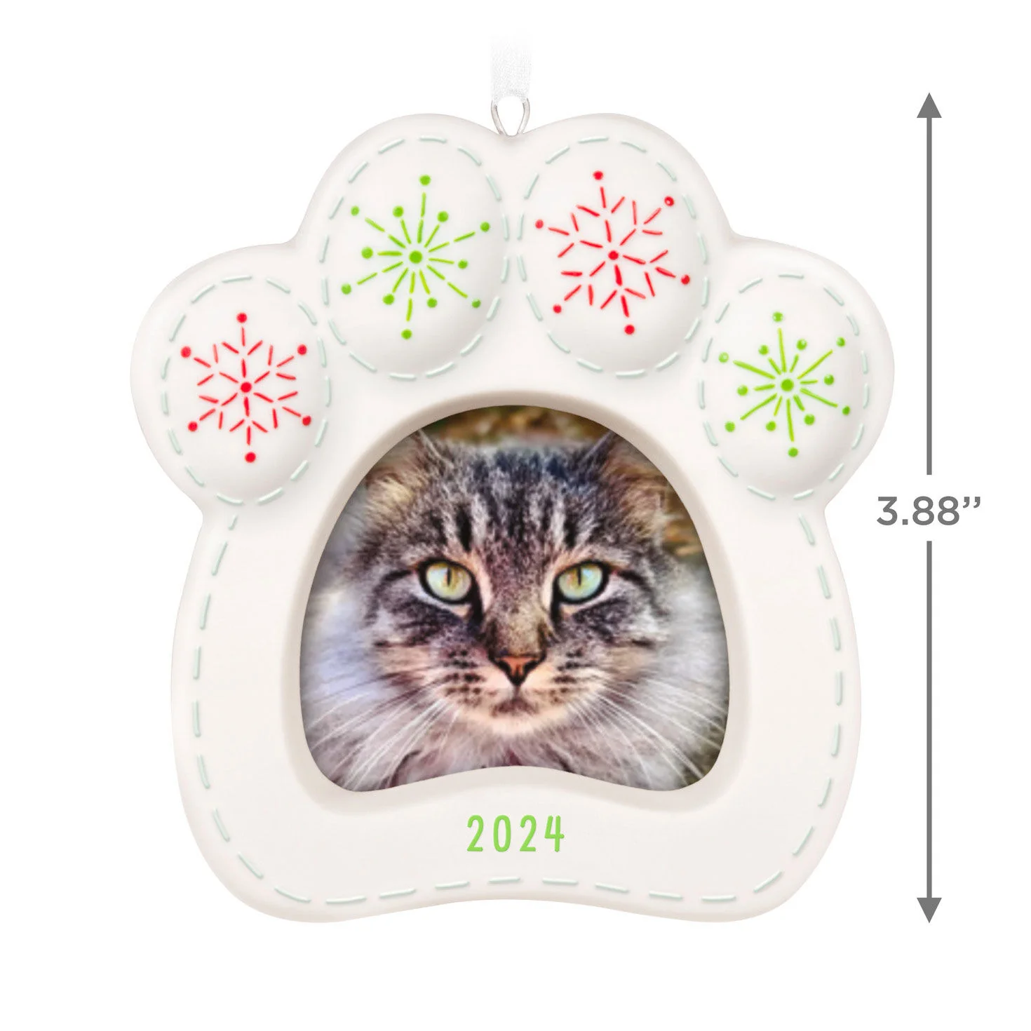 Pretty Kitty Photo Frame (Porcelain) — Hallmark Keepsake Christmas Ornament - Image 4