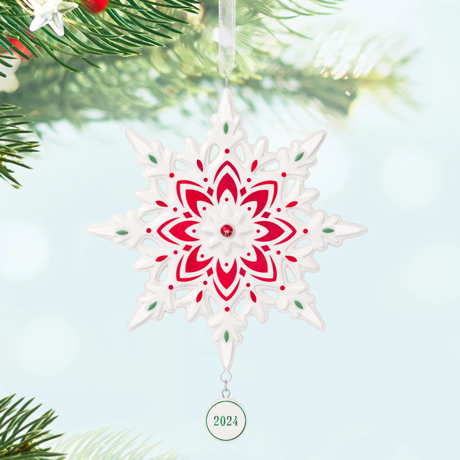 2024 Snowflake (Porcelain) — Hallmark Keepsake Christmas Ornament - Image 2