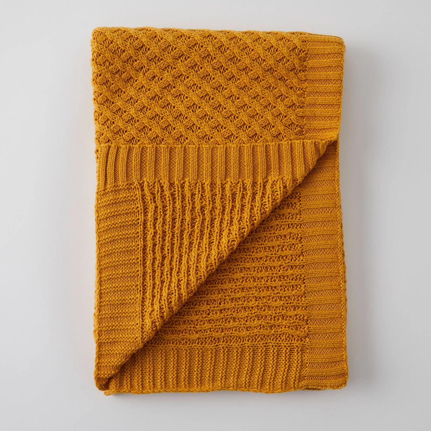 Honey Basket Weave Knit Blanket - Image 4