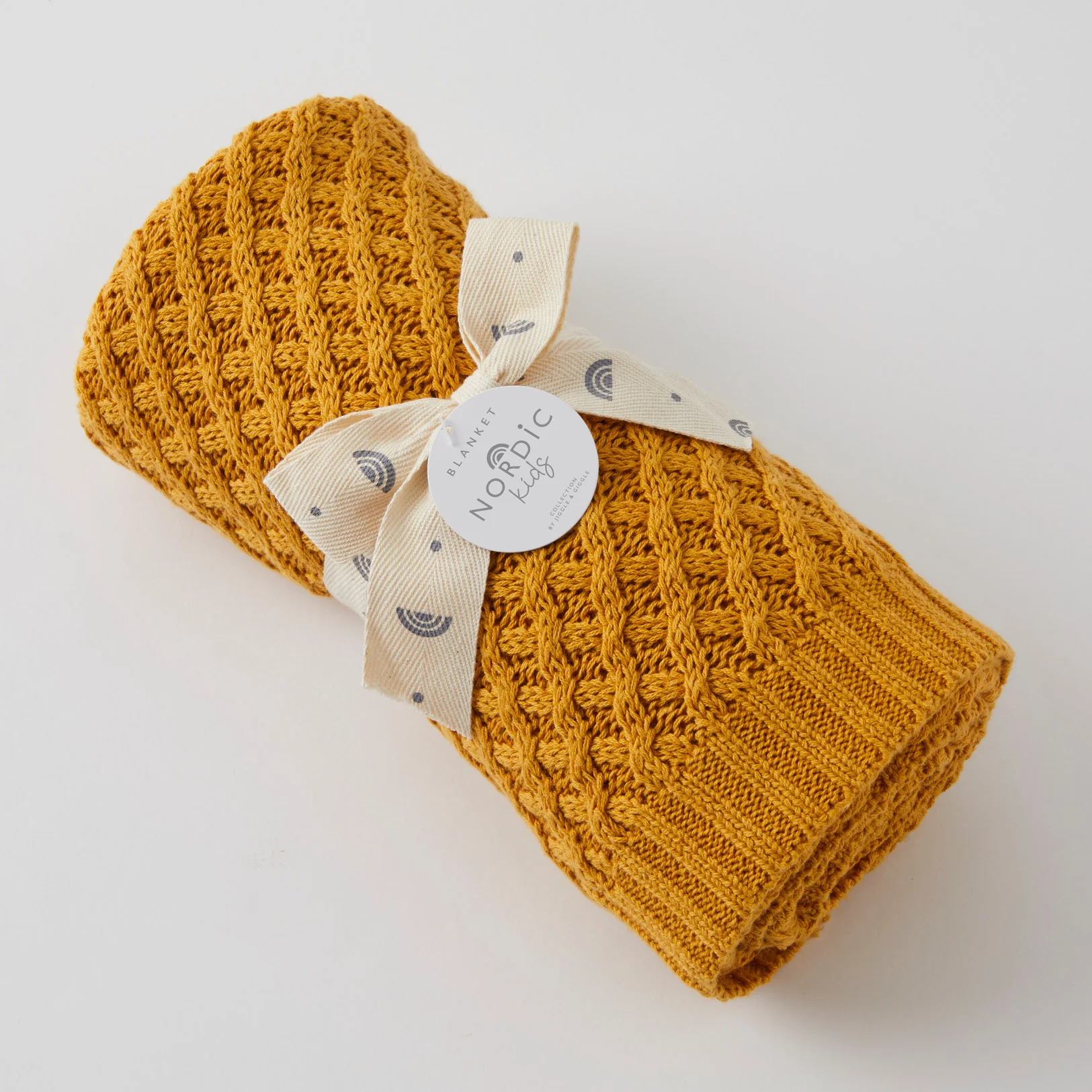 Honey Basket Weave Knit Blanket - Image 5