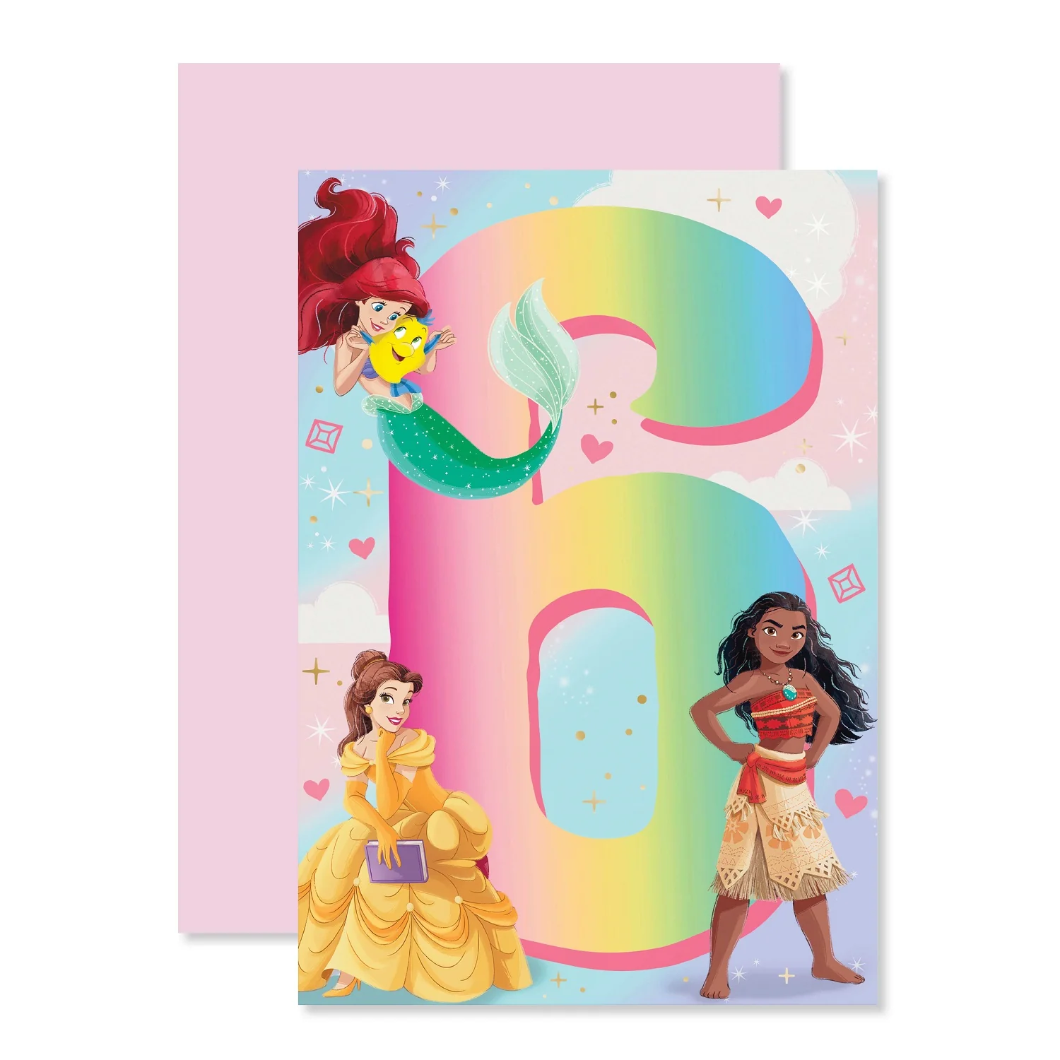 Connections from Hallmark Age 6 Birthday Card - Disney Princess 6 - Image 3