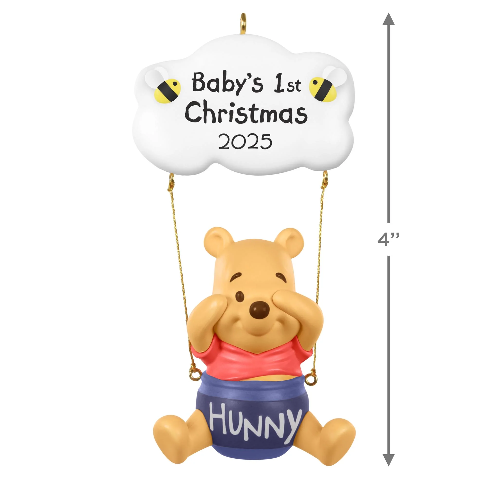 Disney Winnie the Pooh, Baby's First Christmas — 2025 Hallmark Keepsake Christmas Ornament - Image 6