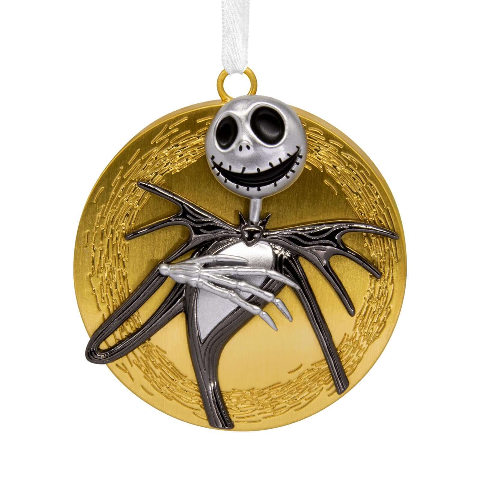 Disney Tim Burton's The Nightmare Before Christmas Jack Skellington on Moon, Metal - Hallmark Christmas Ornament