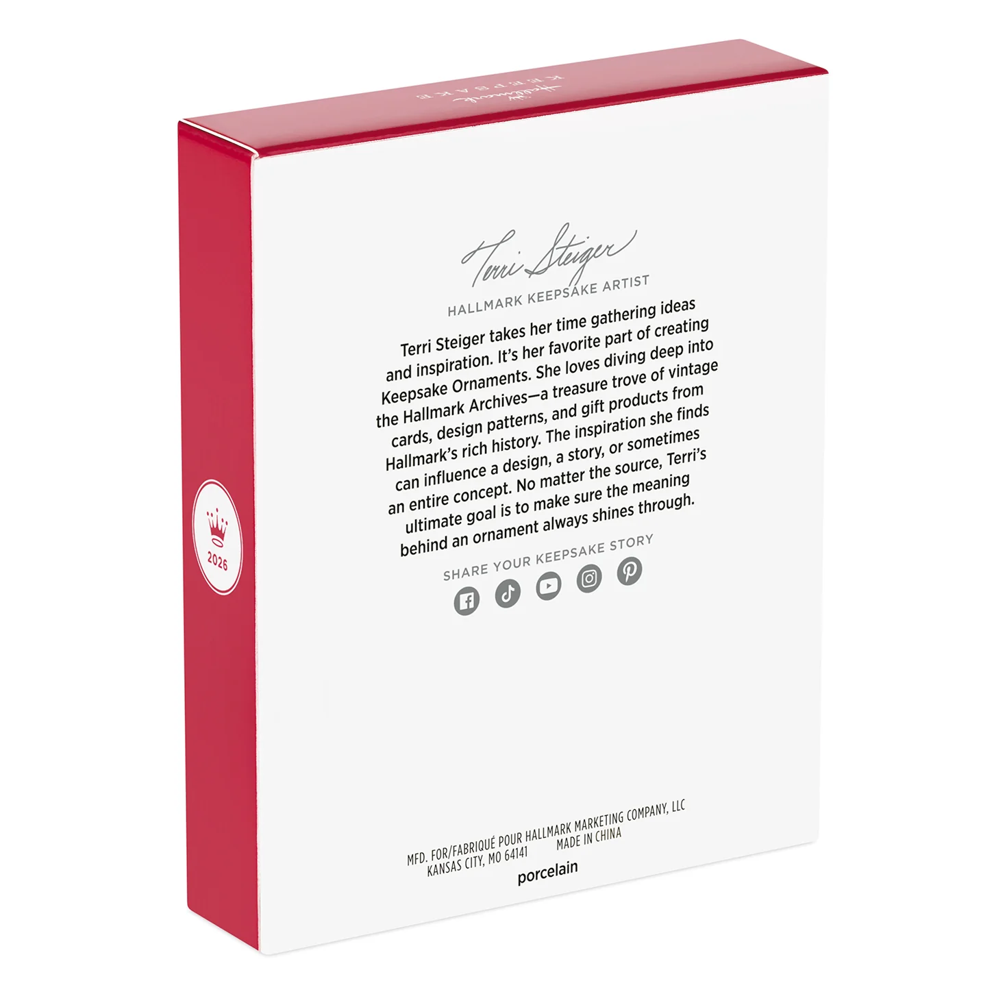Our Engagement 2026, Porcelain — 2026 Hallmark Keepsake Christmas Ornament - Image 8