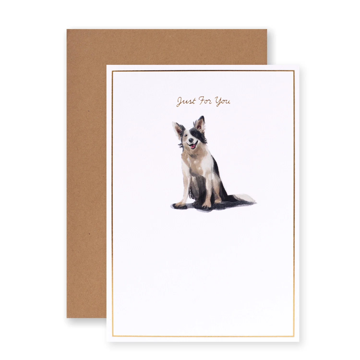 Hallmark Whimsical Whiskers Just For You Greeting Card - Border Collie Dog - Image 3