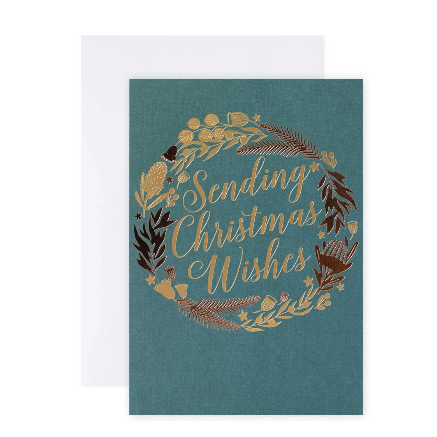 Hallmark x Christie Williams 10 Pack Boxed Charity Christmas Cards - Fern & Baubles - Image 2