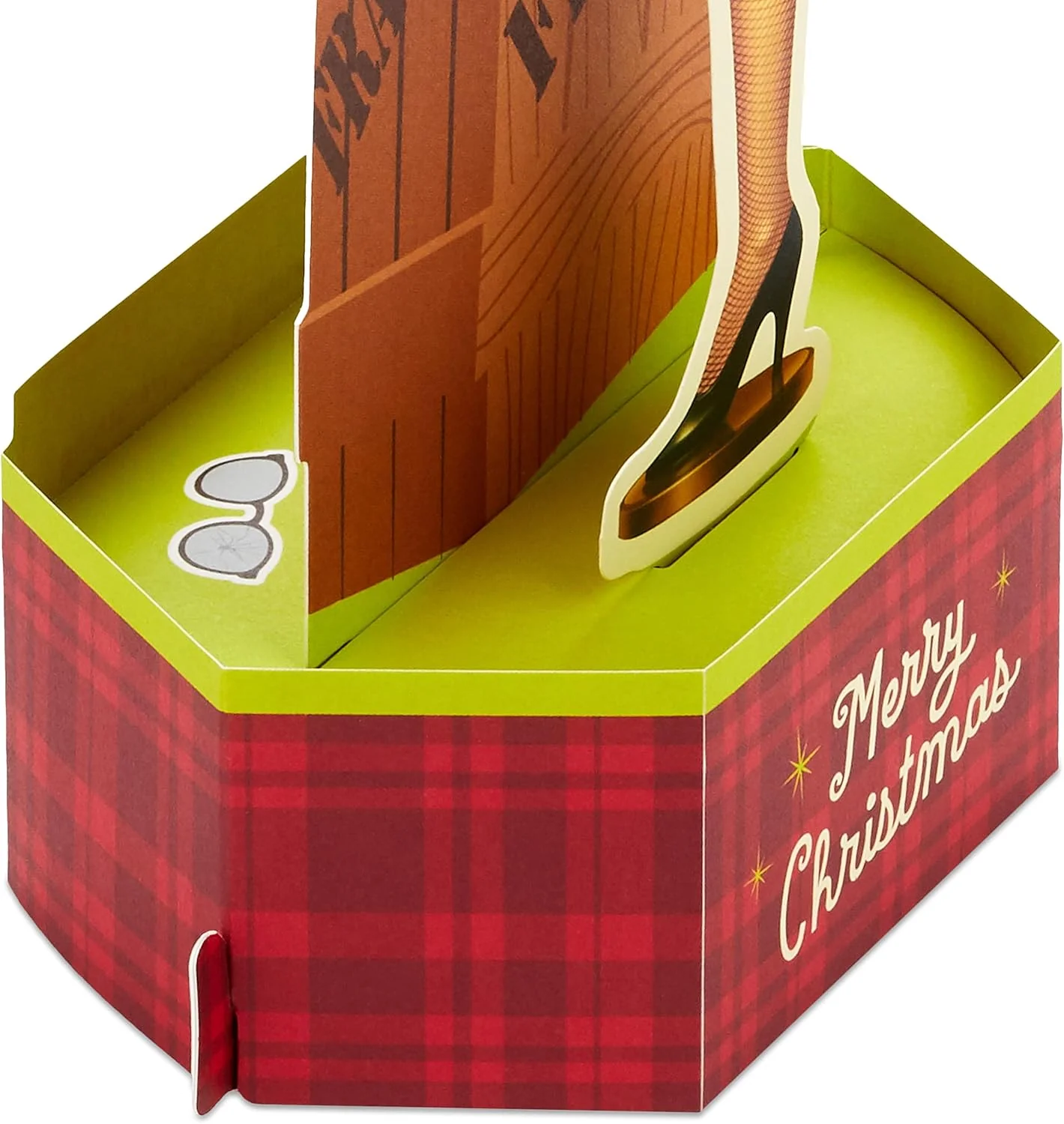 Hallmark Paper Wonder Displayable Pop Up Christmas Card (A Christmas Story Leg Lamp) - Image 6