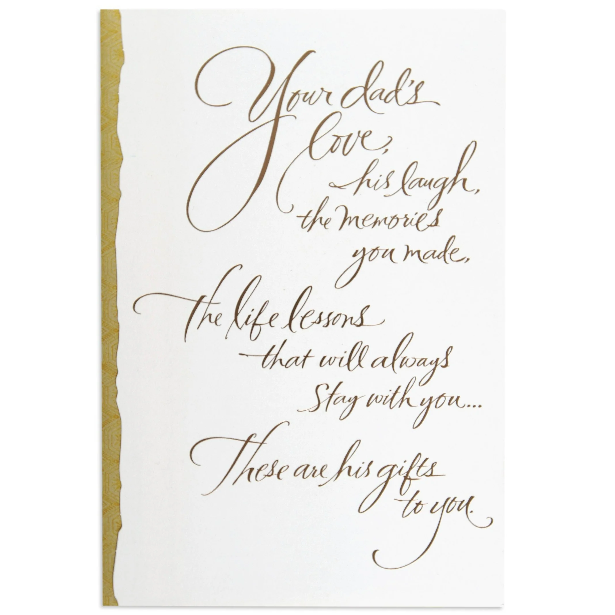 Simple & Elegant Sympathy Card For Loss of Dad